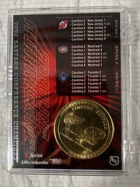 2002 Carolina Hurricanes & Detroit Red Wings Stanley Cup Finals Vintage Coin